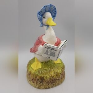 Beatrix Potter The Tale of Jemima Puddle Duck Porcelain Music Box 8" Tall Schmid